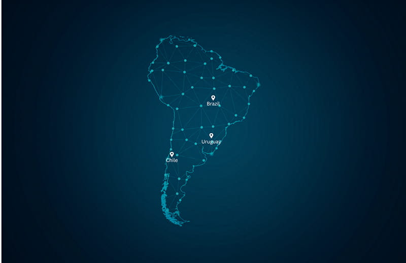 Map South America (With Countries)